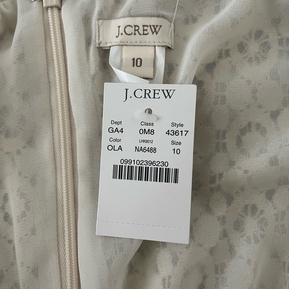 TAGS ON J. Crew cream lace dress size 10 - Picture 5 of 6